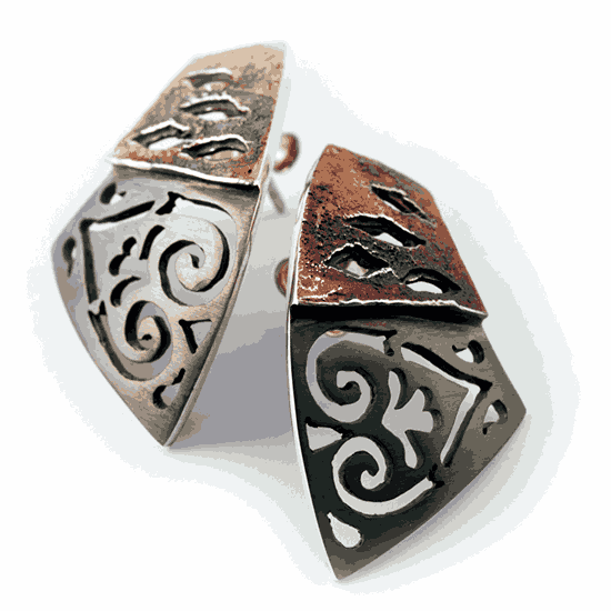 Pendientes Neoclásicos - Plata Oxidada de Elisenda de Haro