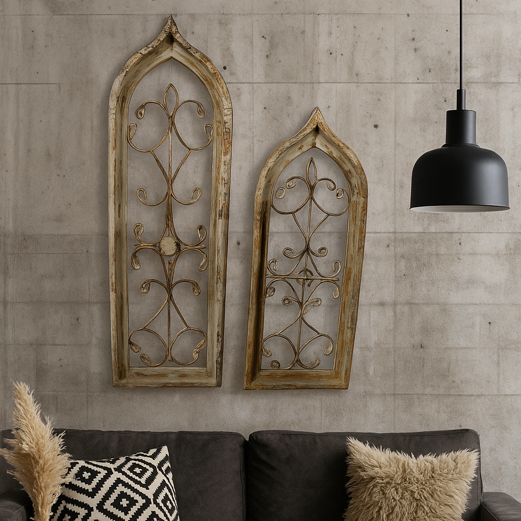 Set de dos Marcos de Iglesia Franceses de Estilo Gótico (finales S.XIX-XX)