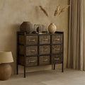Saga Iron Dresser with 9 Drawers