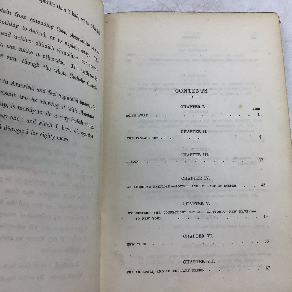 American Notes for General Circulation, de Charles Dickens. 1855.