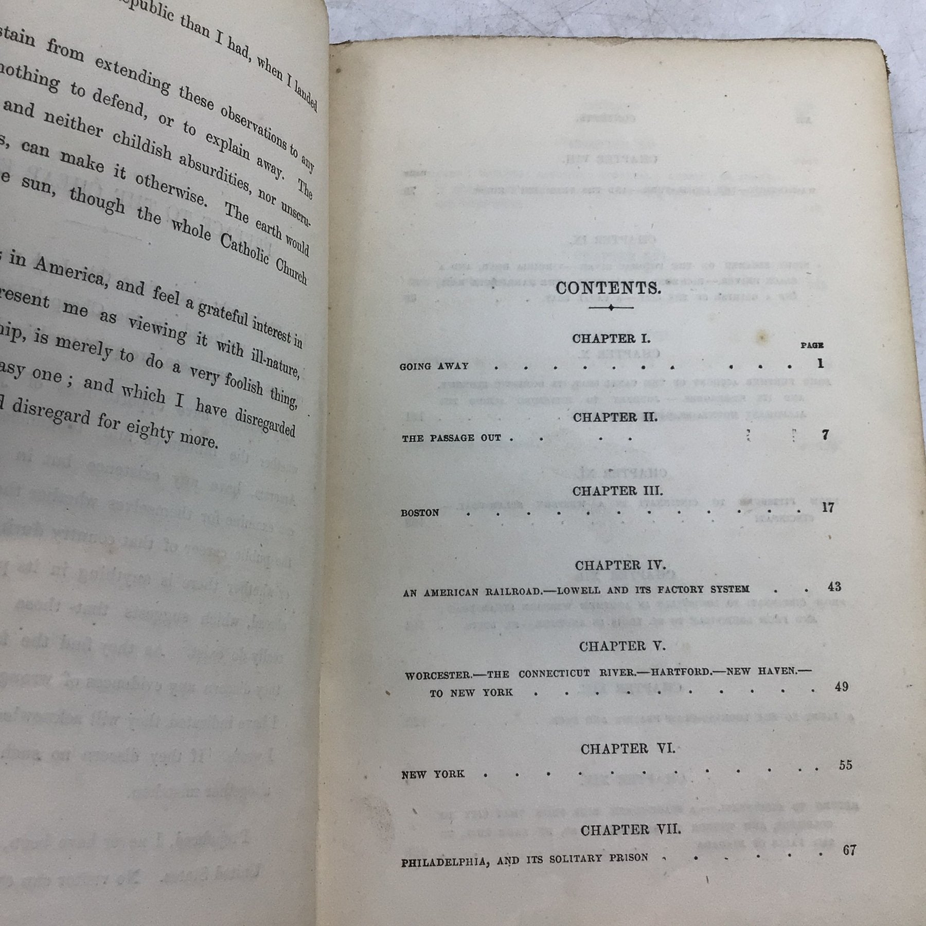 American Notes for General Circulation, de Charles Dickens. 1855.