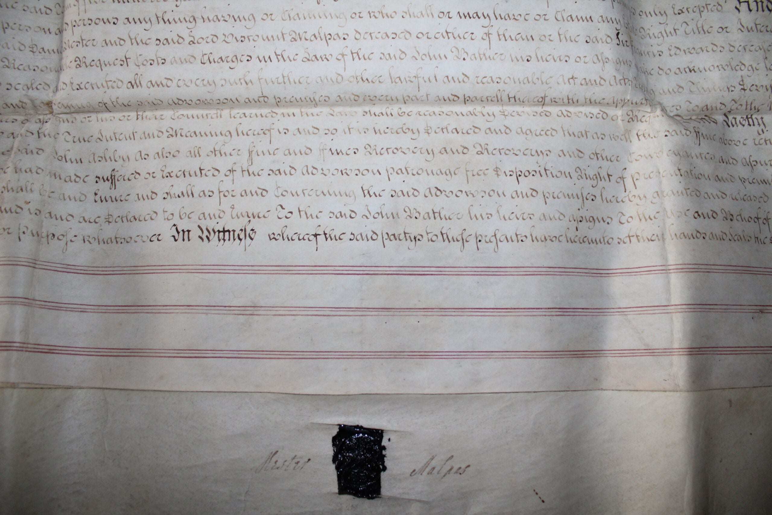 Pergamino Histórico de 1764: Newton & Pully - Documento Auténtico - 1764