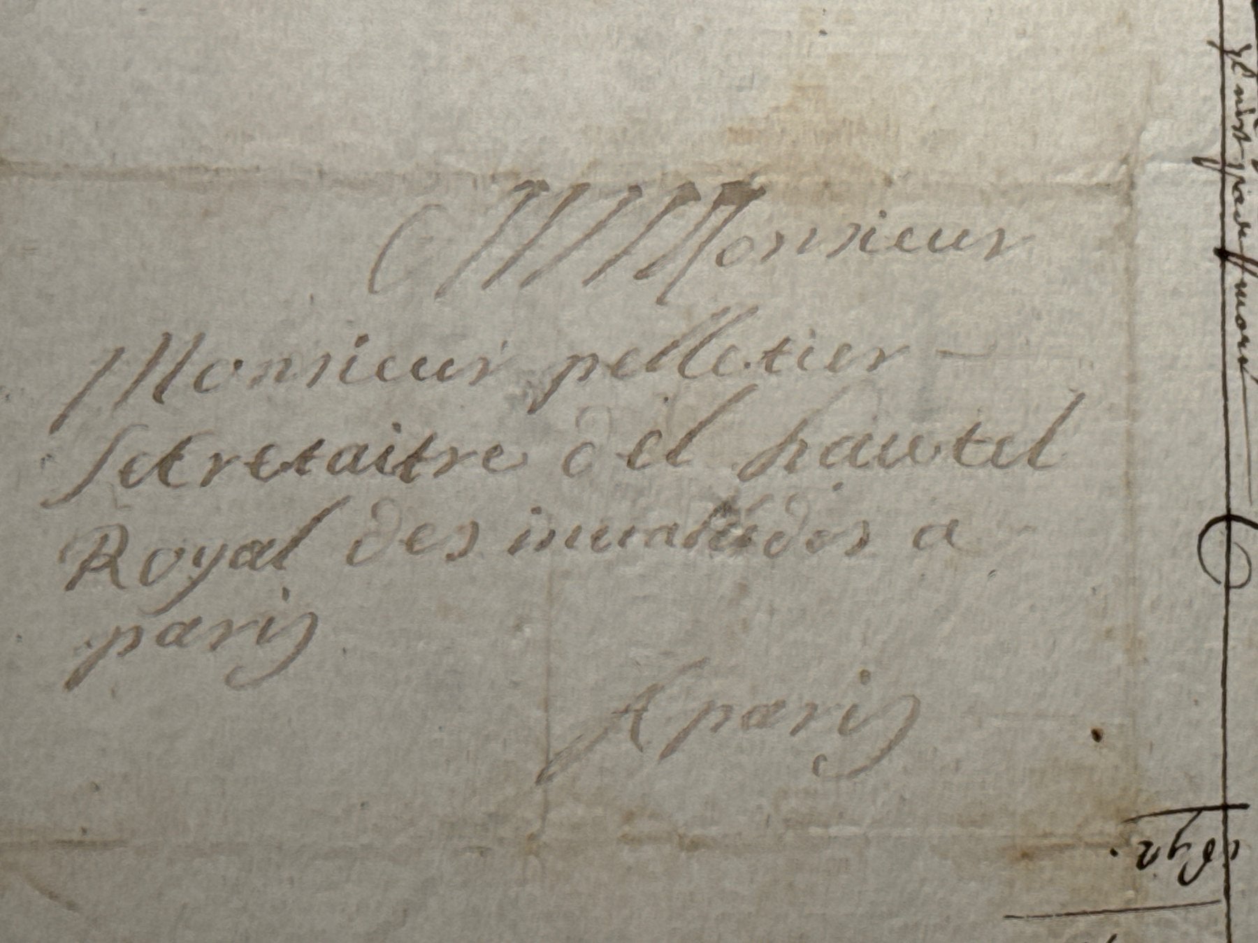 Charles Bennet, primer conde de Tankerville 5 cartas autógrafas y firmadas a Monsieur Pettatier en París. 1714