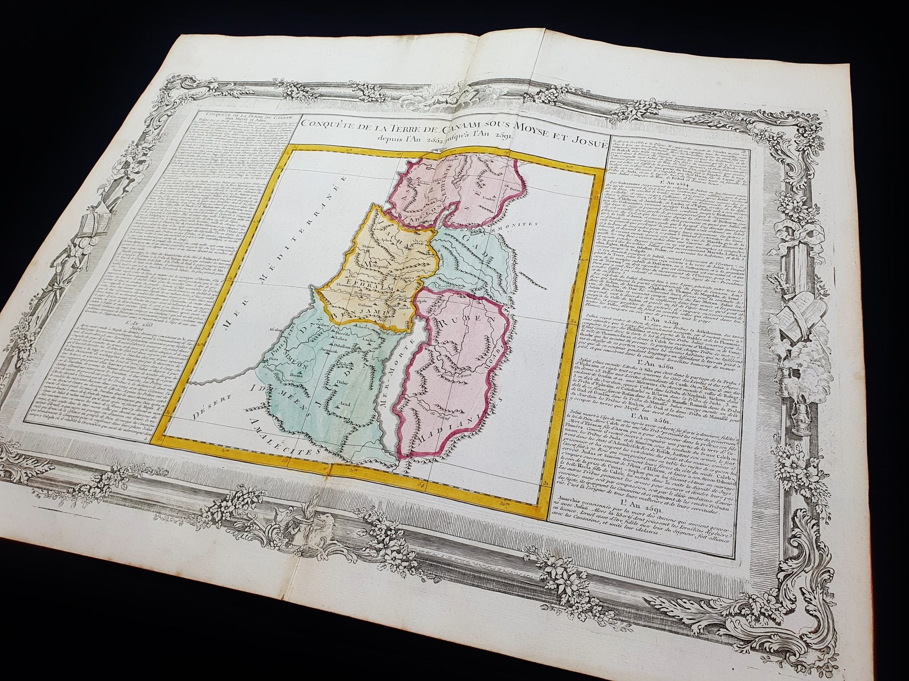 Lote de Mapas Geográficos: Tierra de Canaán, 1761
