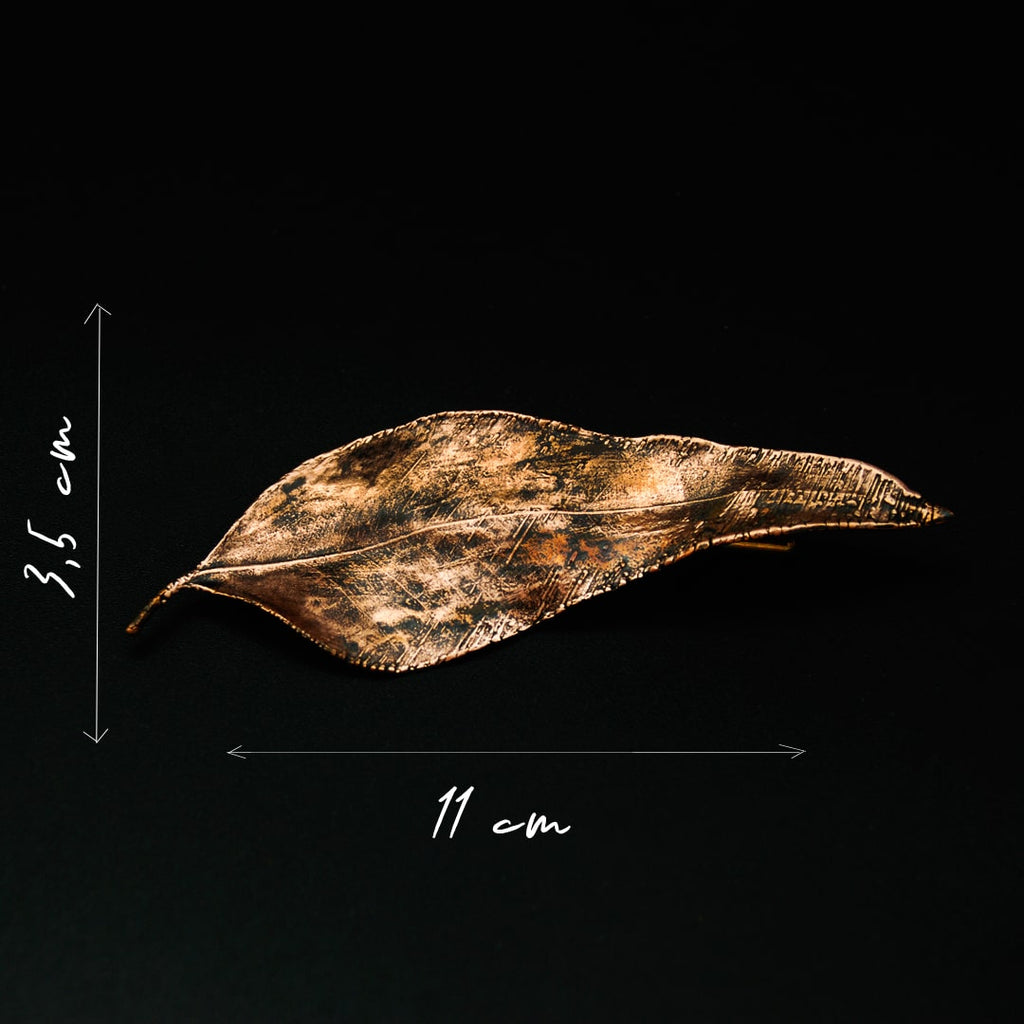 Copper Leaf Brooch by Anna Canal