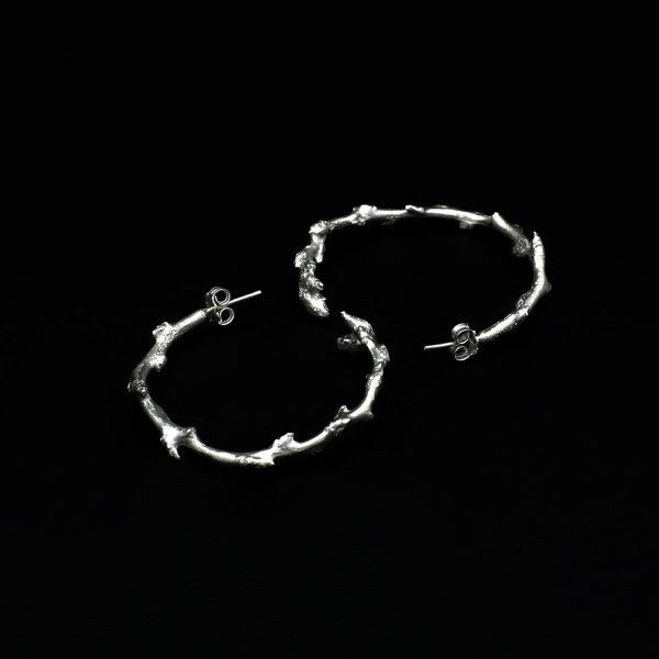 Anna Canal Almond Silver Earrings