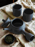 Juego de Té de Autor en Cerámica Negra de Radenko Adnadj