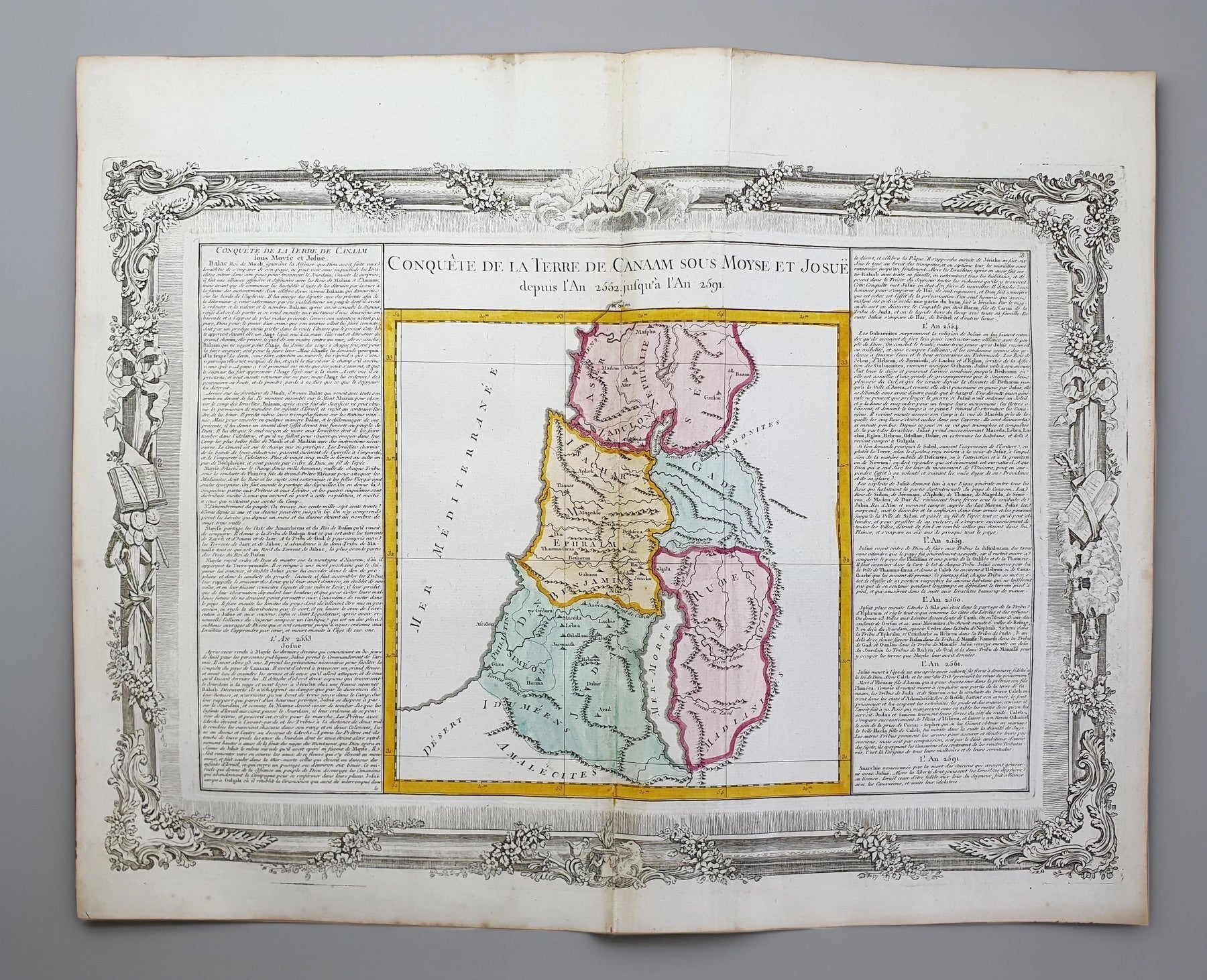 Lote de Mapas Geográficos: Tierra de Canaán, 1761