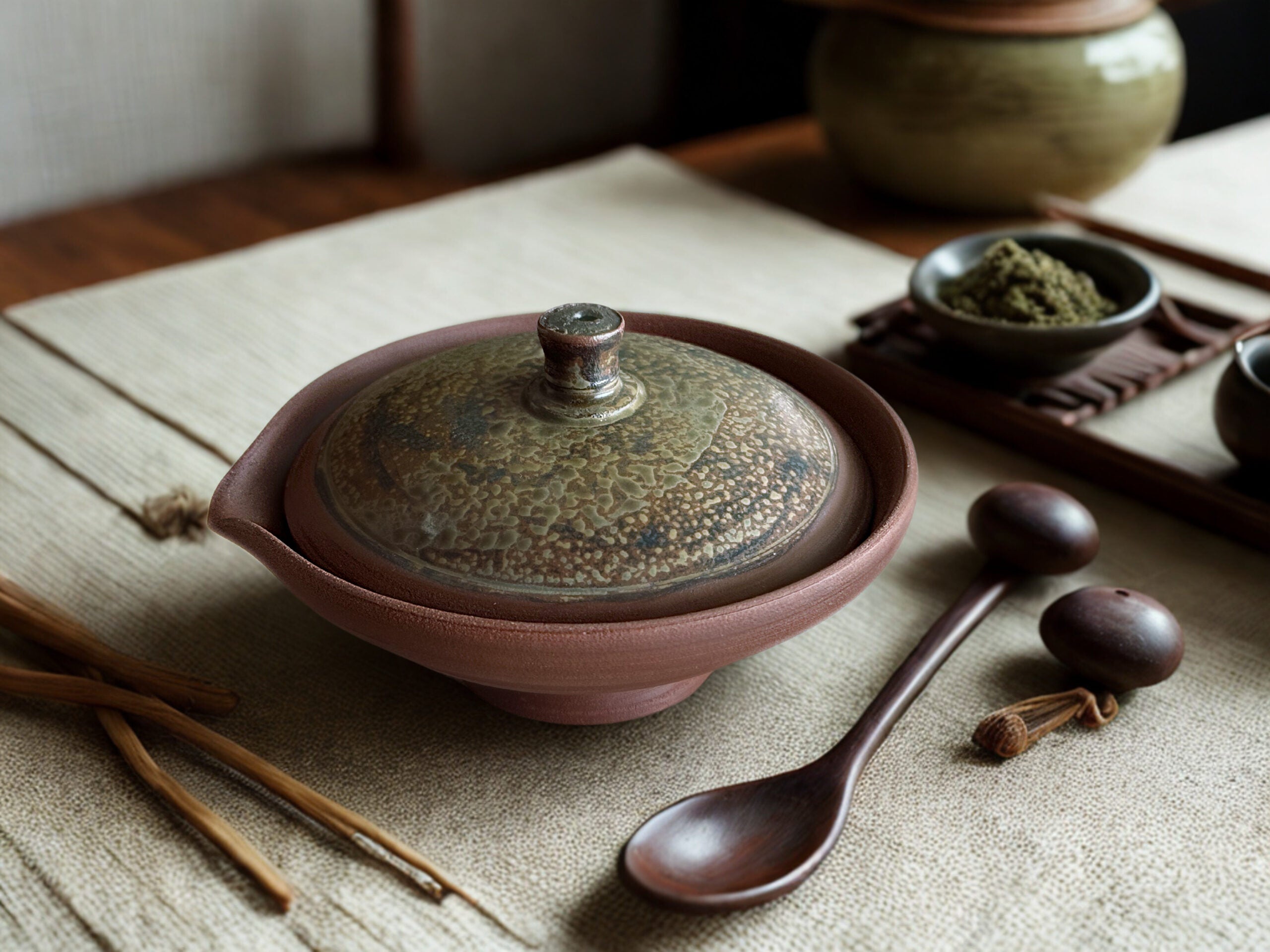 Gaiwan de cerámica roja esmaltada de Radenko Adnadj