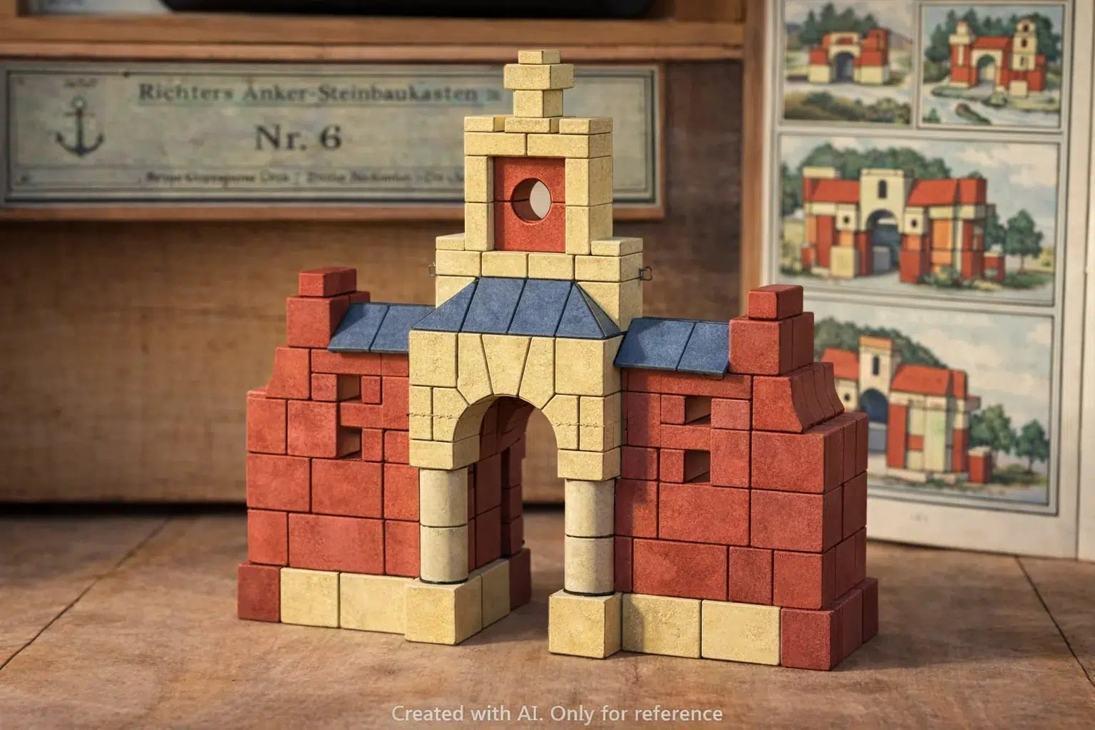 Richter Anchor Nº 6½ “Marne” – Juego alemán de construcción arquitectónica (c.1900‑1925)