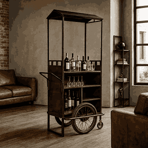 Mauritius Bar Cart with Wheels
