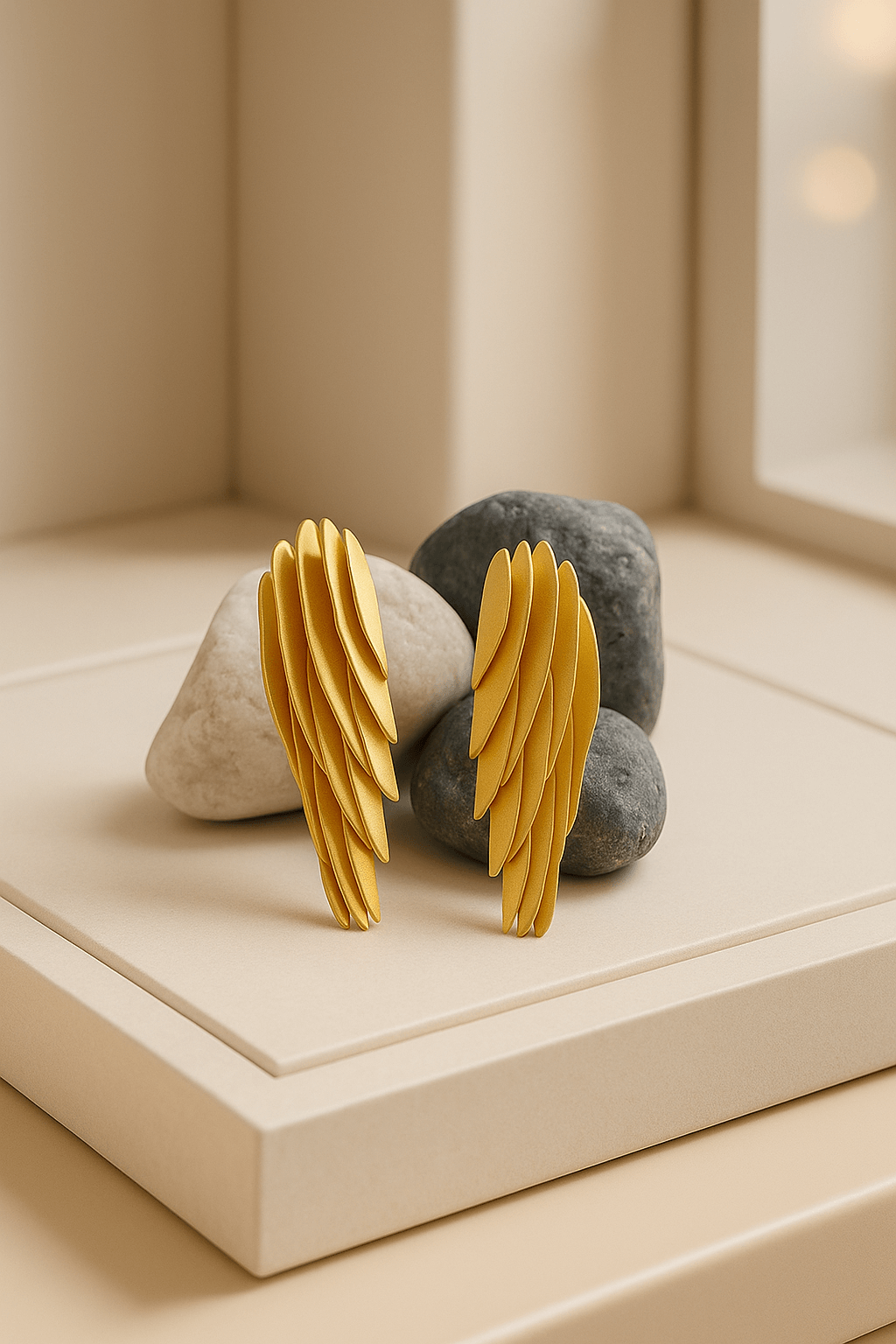 Pendientes Naroa en Oro 18K – Diseño Orgánico Artesanal Hecho en España