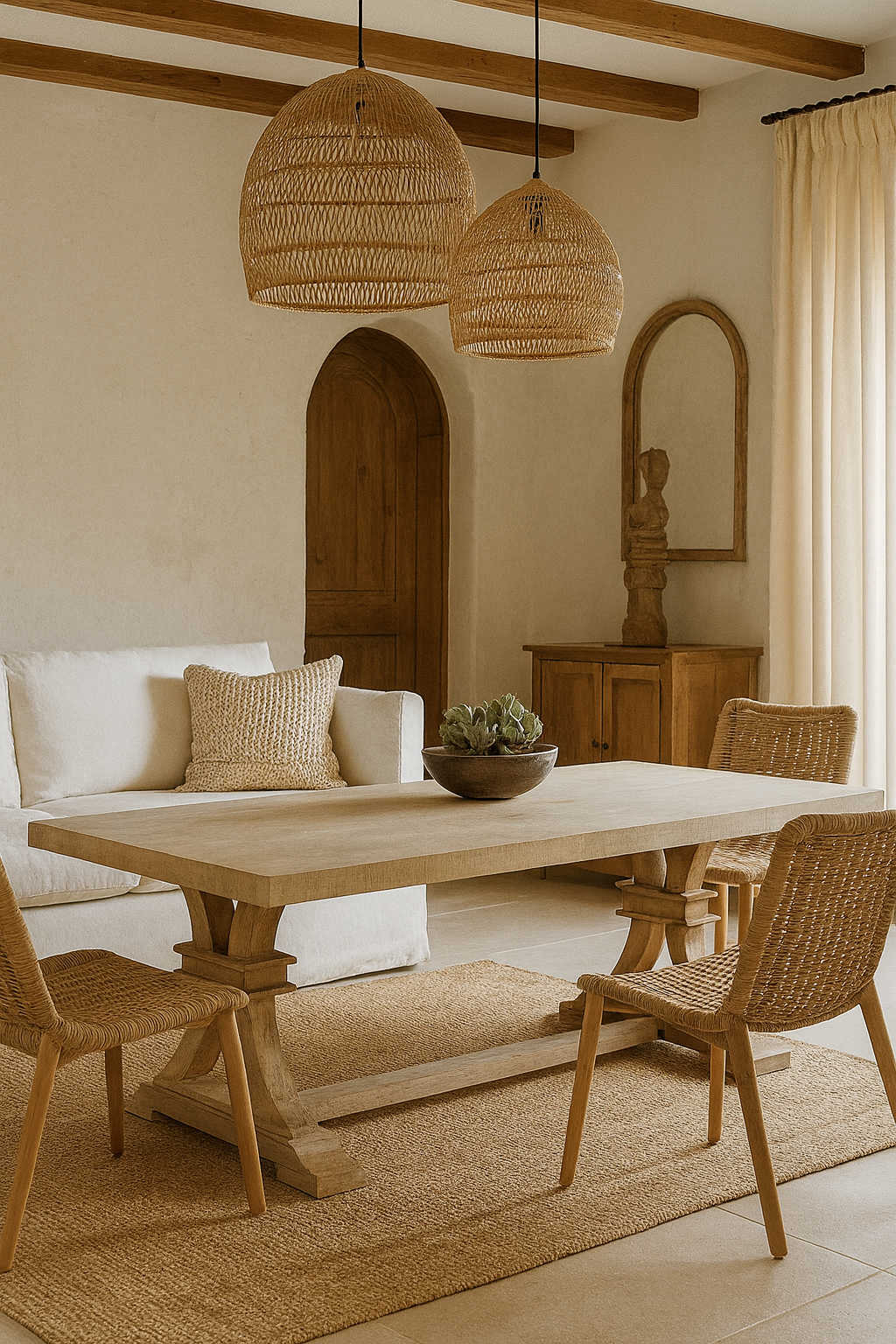 Mesa de Centro Madera Maciza de Mango Decapé
