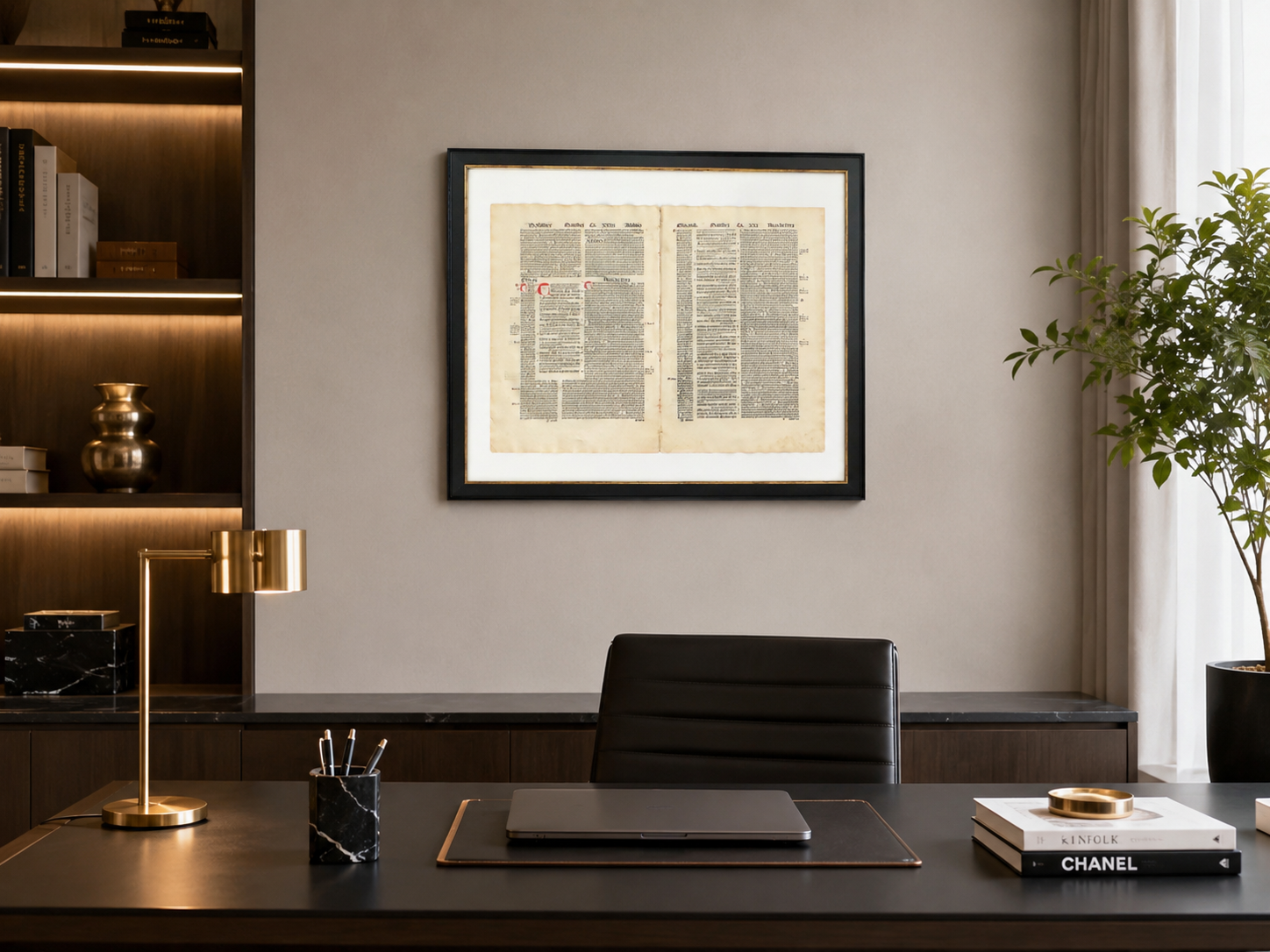 Hoja Incunable Biblia Latina 1498 – Nicolás de Lyra