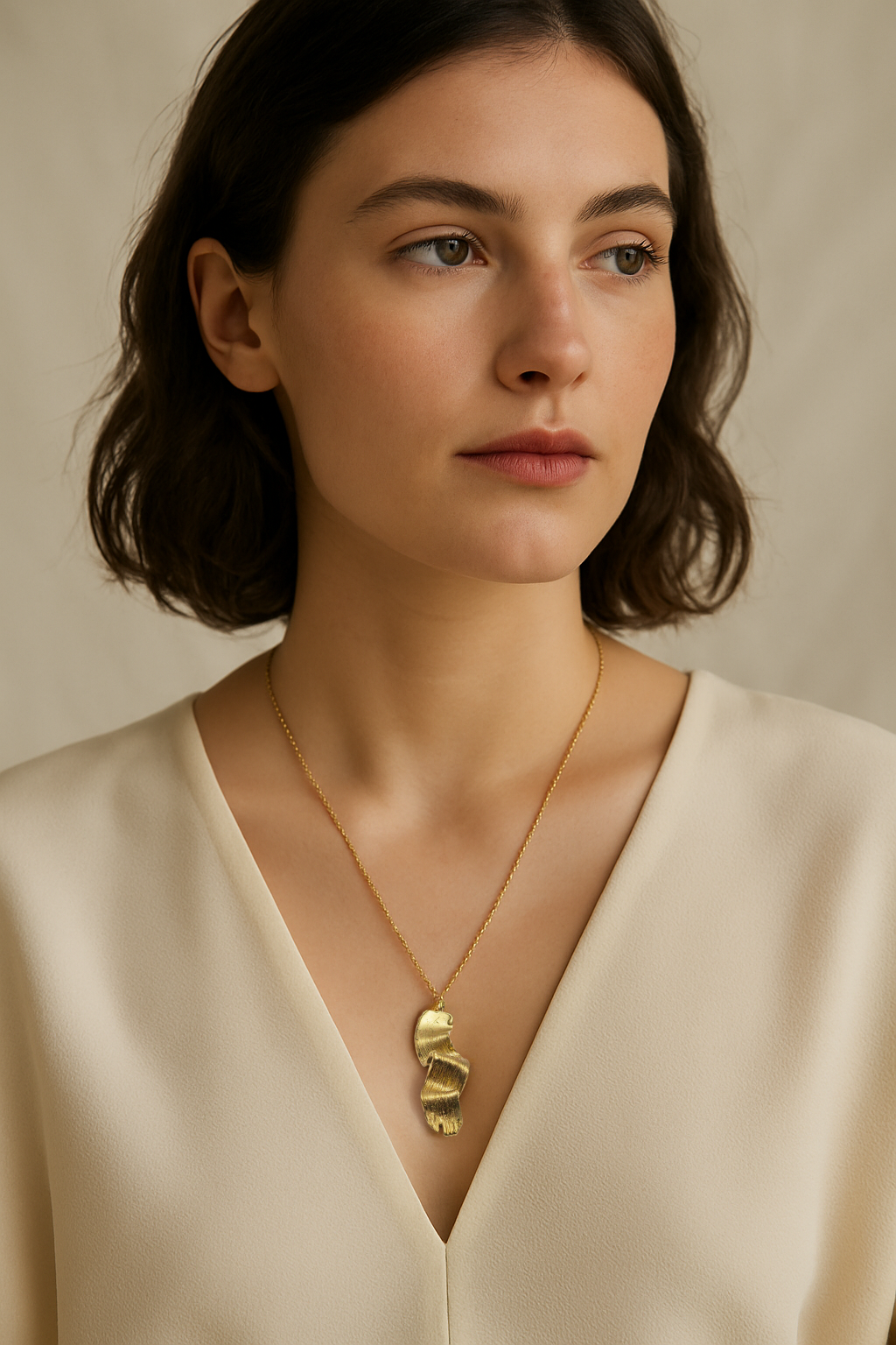 Collar Fude en Latón de Paloma Martín