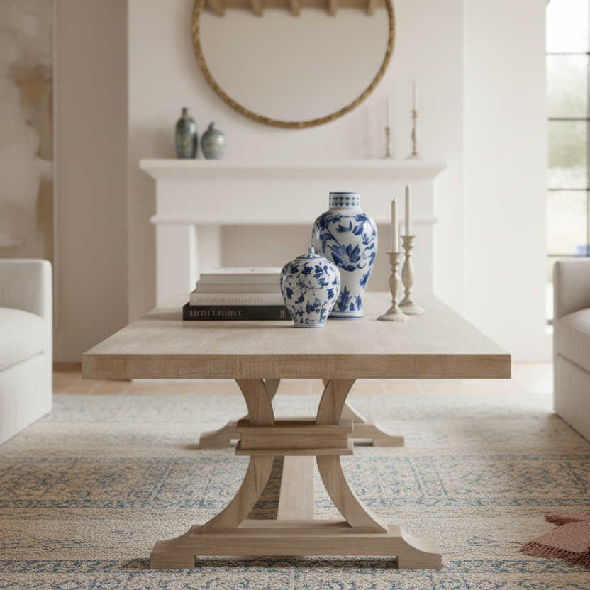 Mesa de Centro Madera Maciza de Mango Decapé