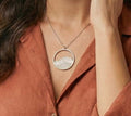 Circular White Silver Necklace - Fragmentos Collection by Ana Martinez and David de Felipe