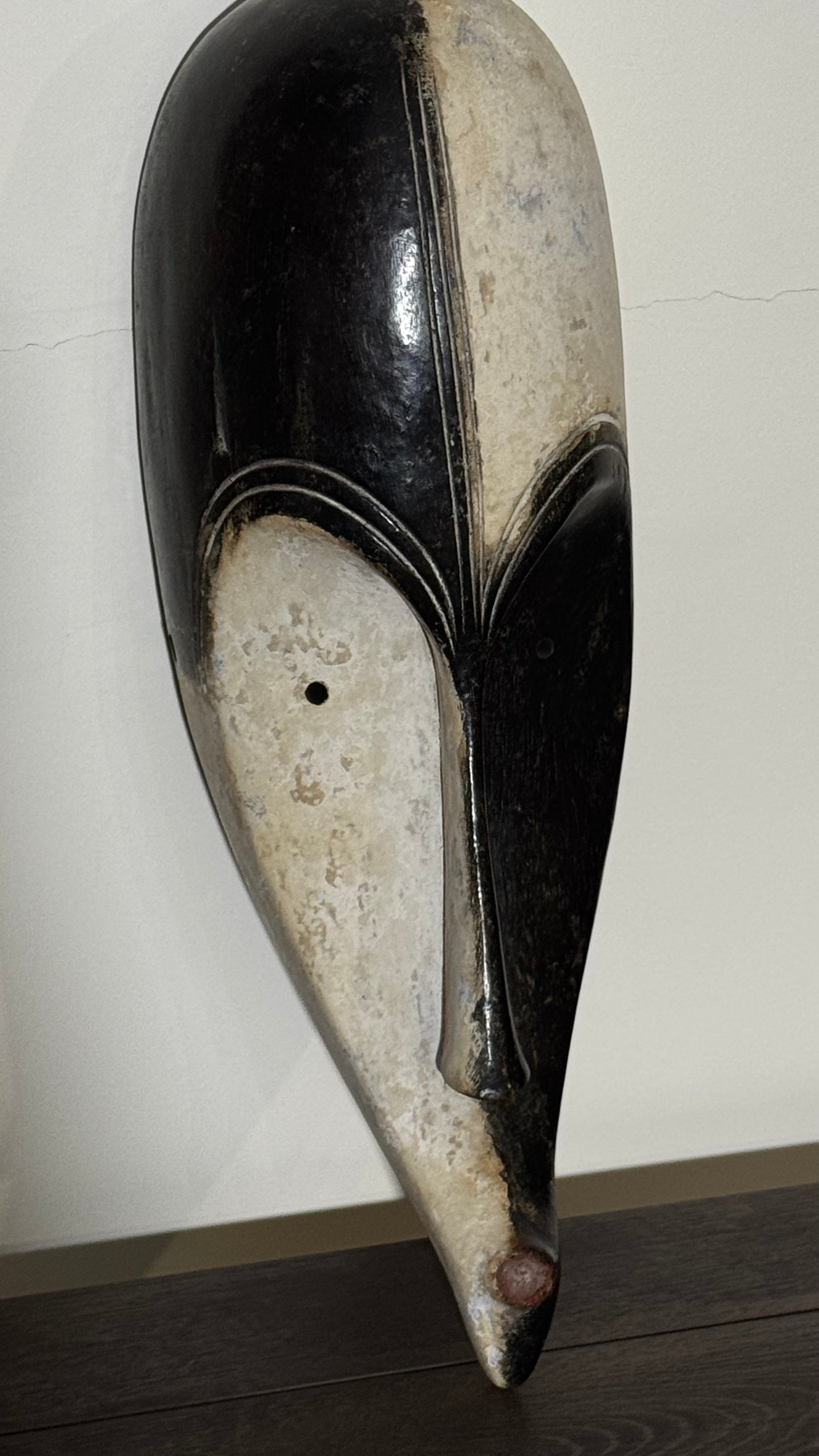 Máscara Fang Ngil Auténtica de Gabón | Arte Tribal Africano Tallado a Mano | Escultura Étnica Vintage | Decoración Boho de Lujo