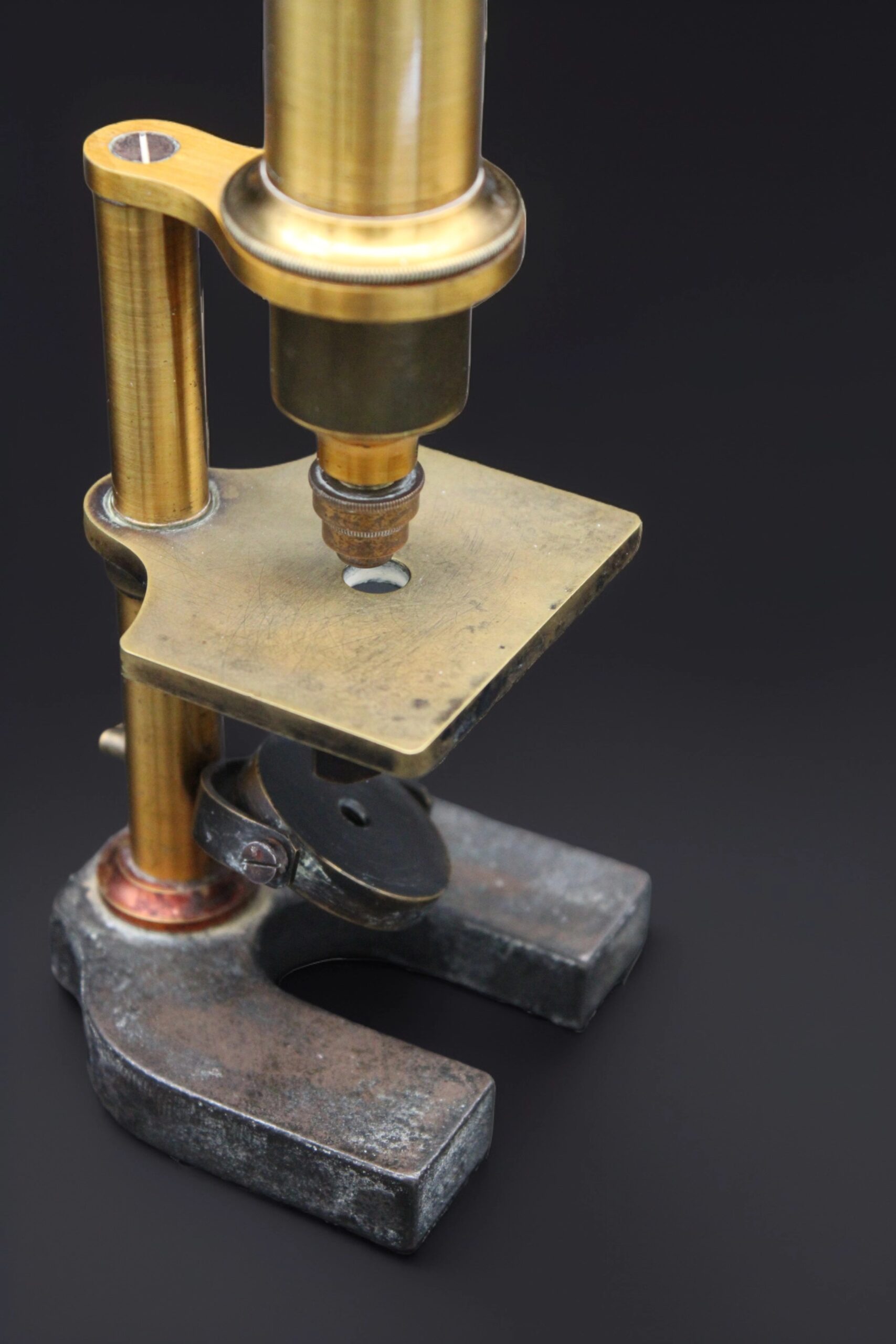 Microscopio de Latón Paul Waechter, circa 1900