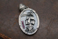 Santiago Prada Pirate Ship Pendant. Silver and Rubies