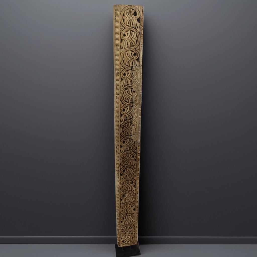 Escultura de Madera Tallada – "Follaje Infinito" (India, Vintage)