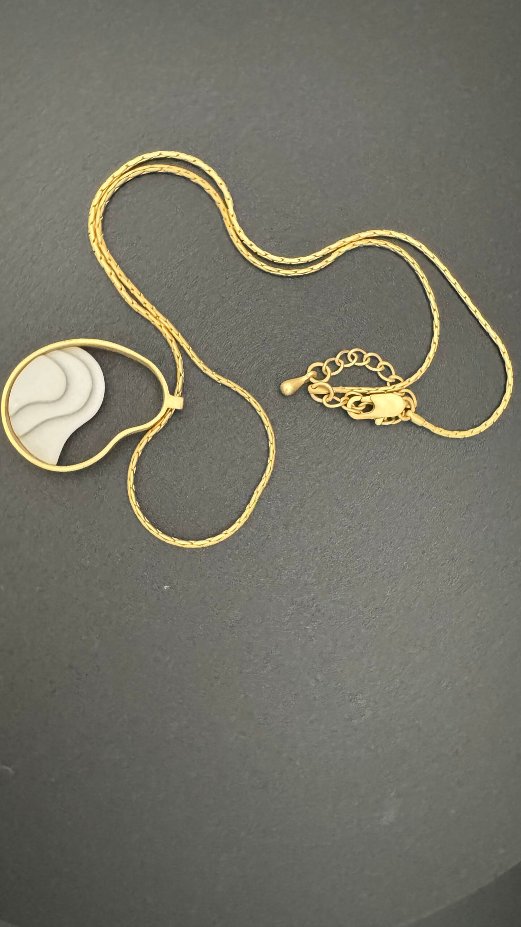 Atlas Necklace Gold & Cement by Ana Martínez and David de Felipe