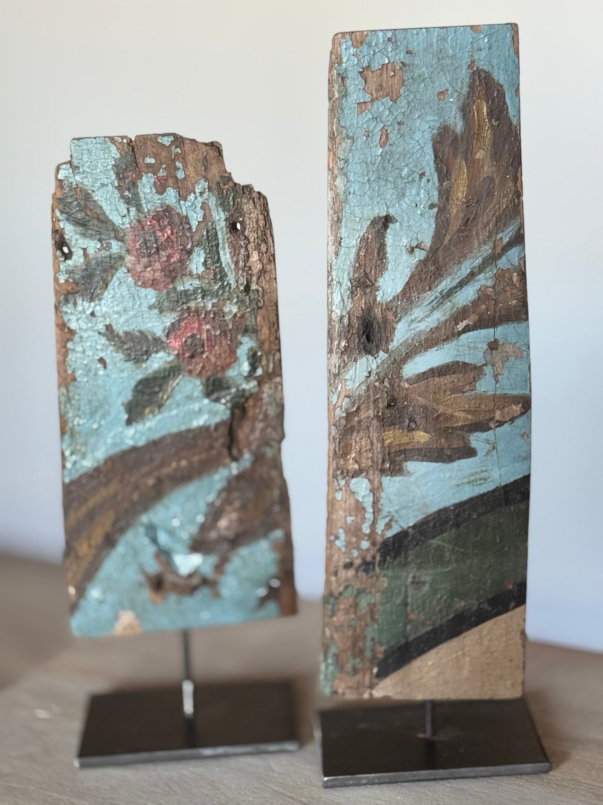 Fragmentos de Oratorio Barroco en Madera Policromada (Siglo XVII)
