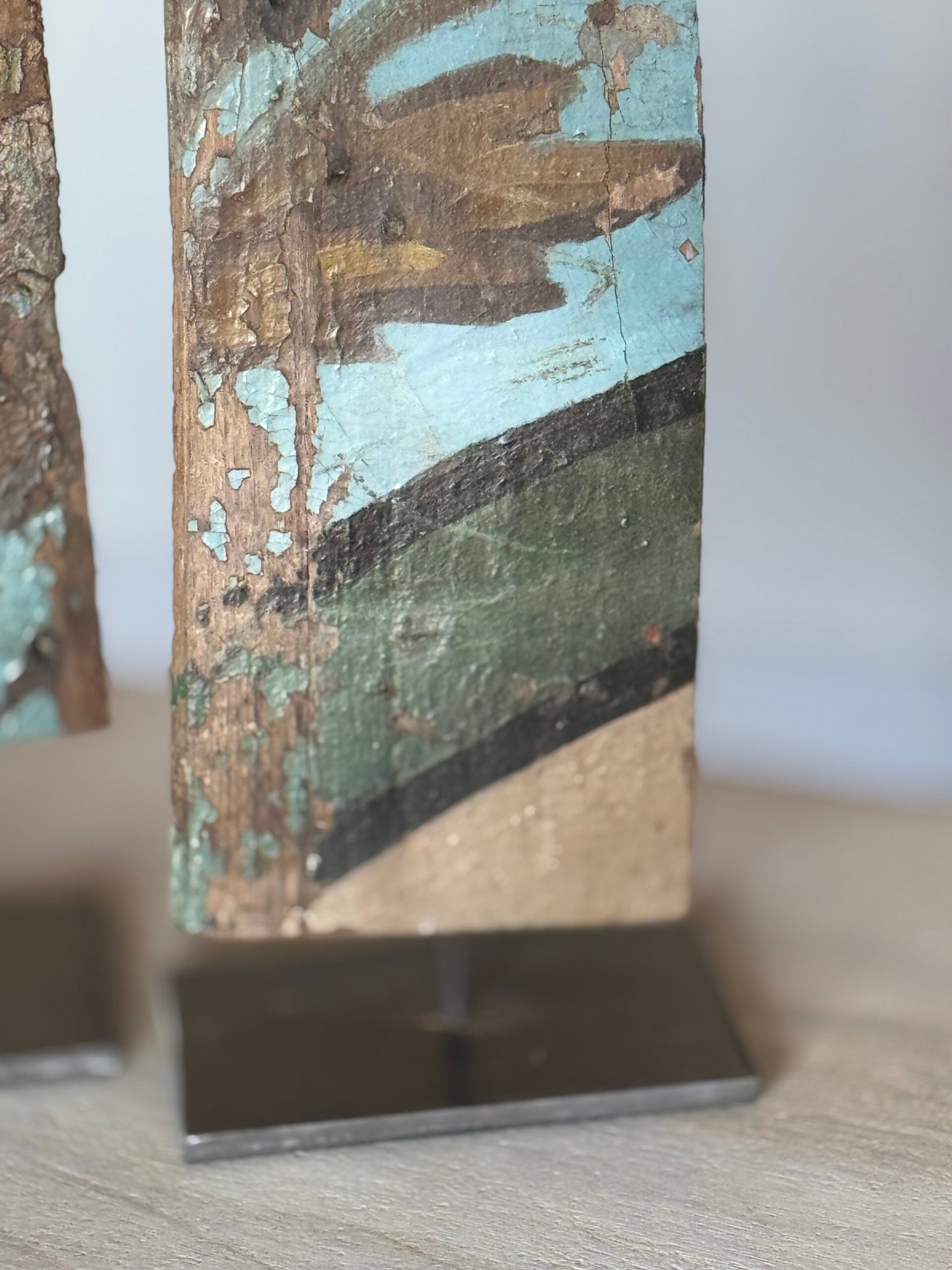 Fragmentos de Oratorio Barroco en Madera Policromada (Siglo XVII)