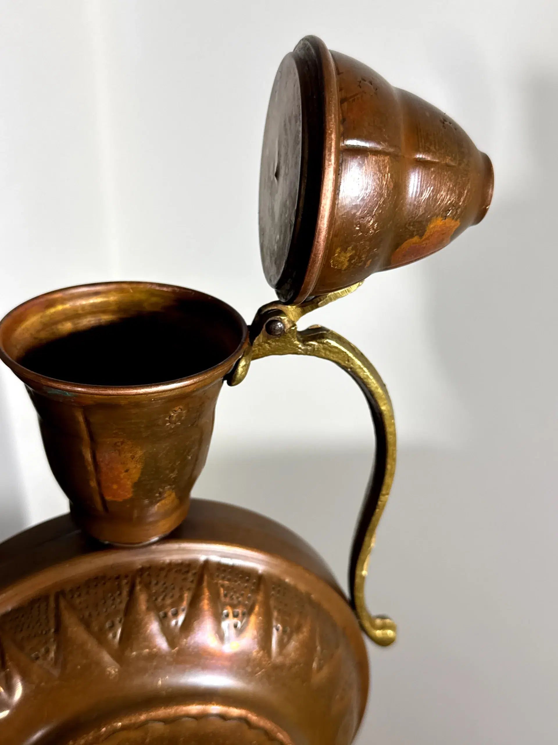 Tunisian Copper Teapot (Moringa) – Islamic Oriental Style, c. 1940-1950