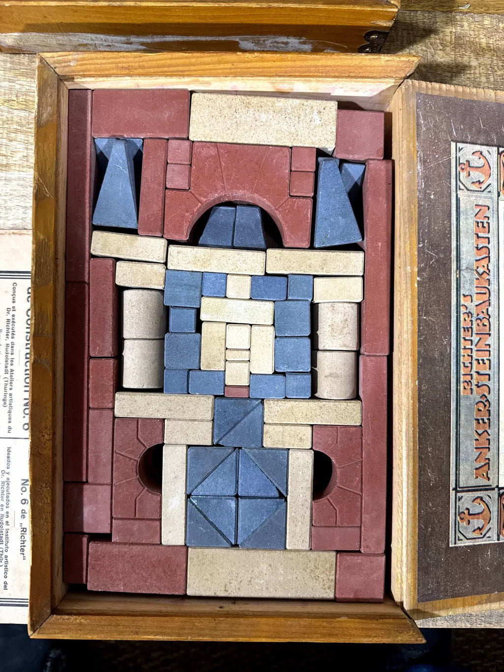 Richter Anchor Nº 6½ “Marne” – Juego alemán de construcción arquitectónica (c.1900‑1925)