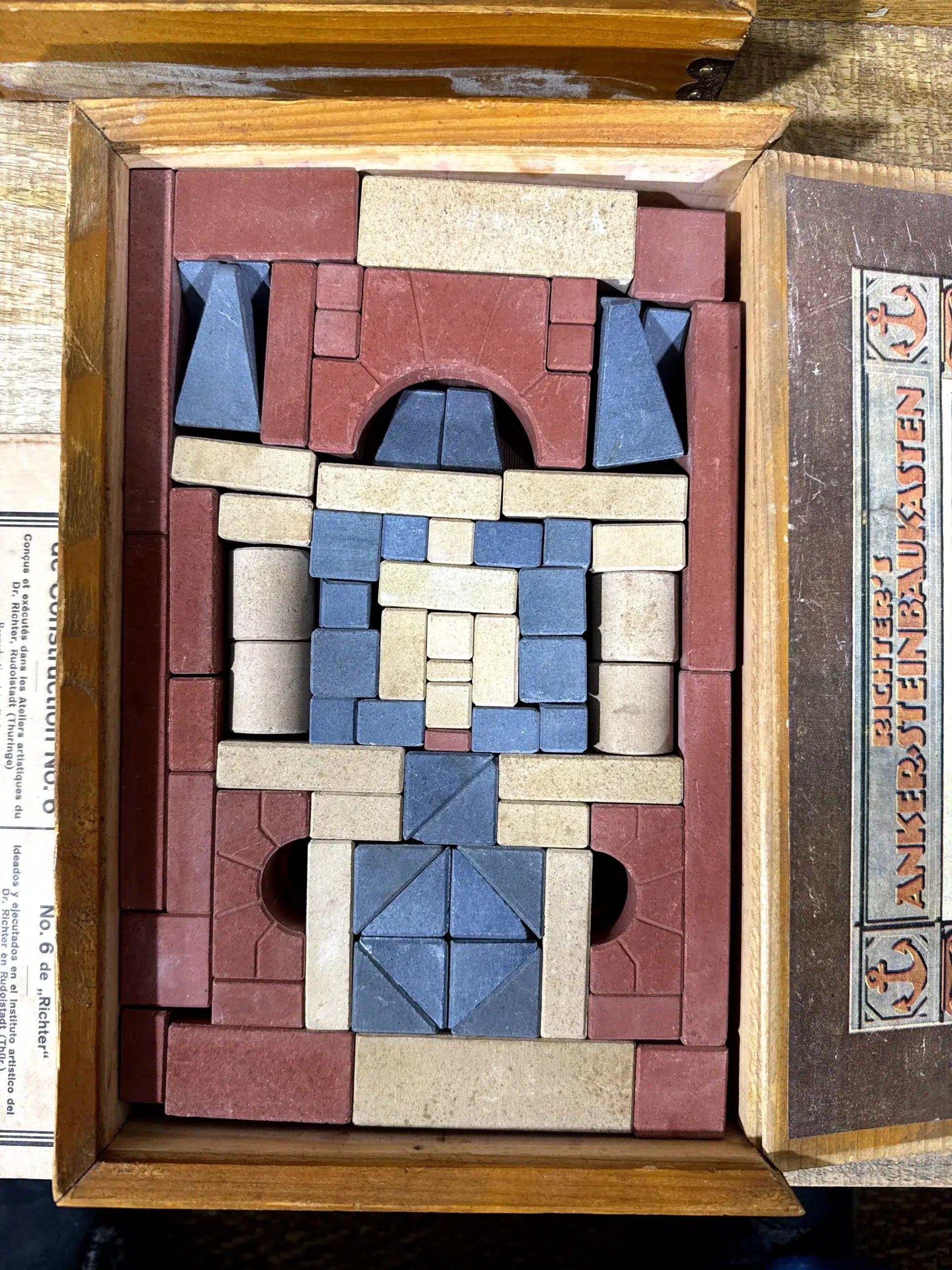 Richter Anchor Nº 6½ “Marne” – Juego alemán de construcción arquitectónica (c.1900‑1925)