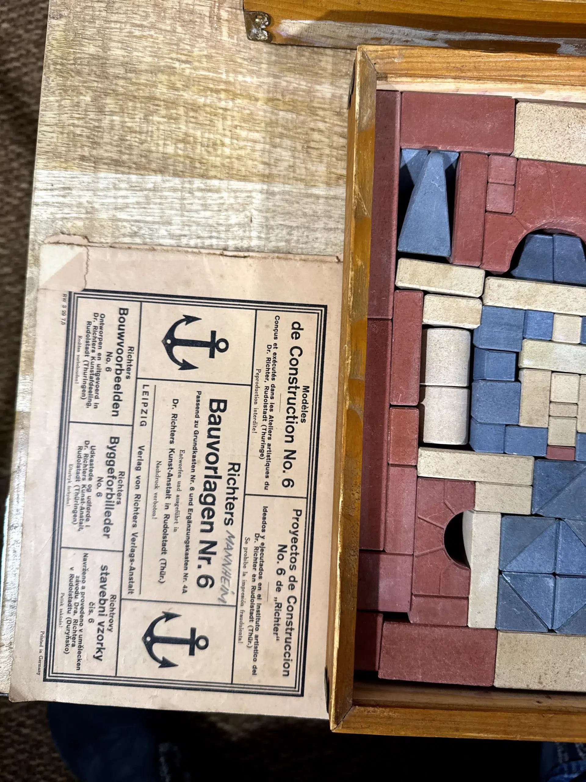 Richter Anchor Nº 6½ “Marne” – Juego alemán de construcción arquitectónica (c.1900‑1925)
