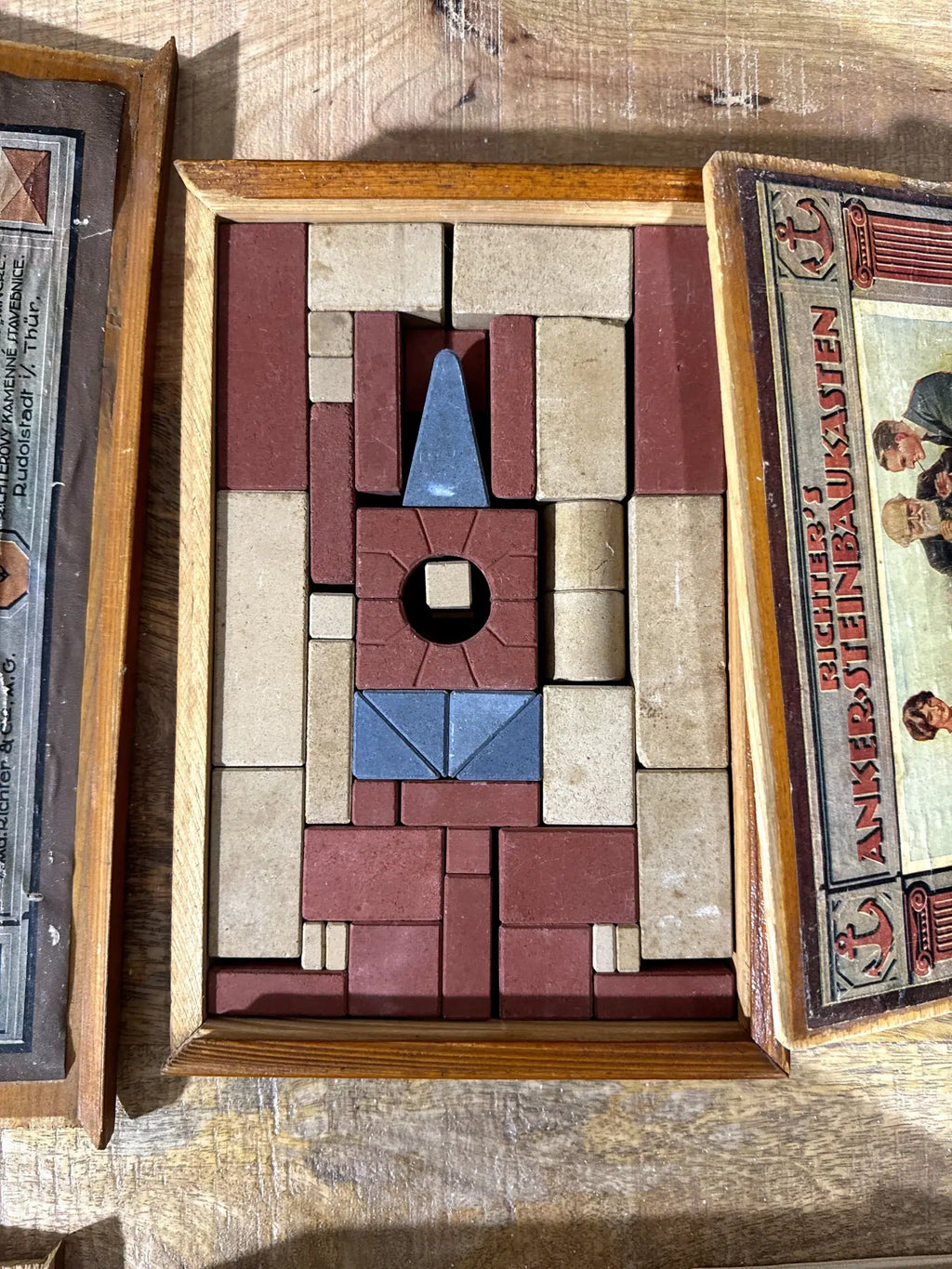 Richter Anchor Nº 2½ “Halle” – Juego histórico de arquitectura en bloques (c.1900‑1925)