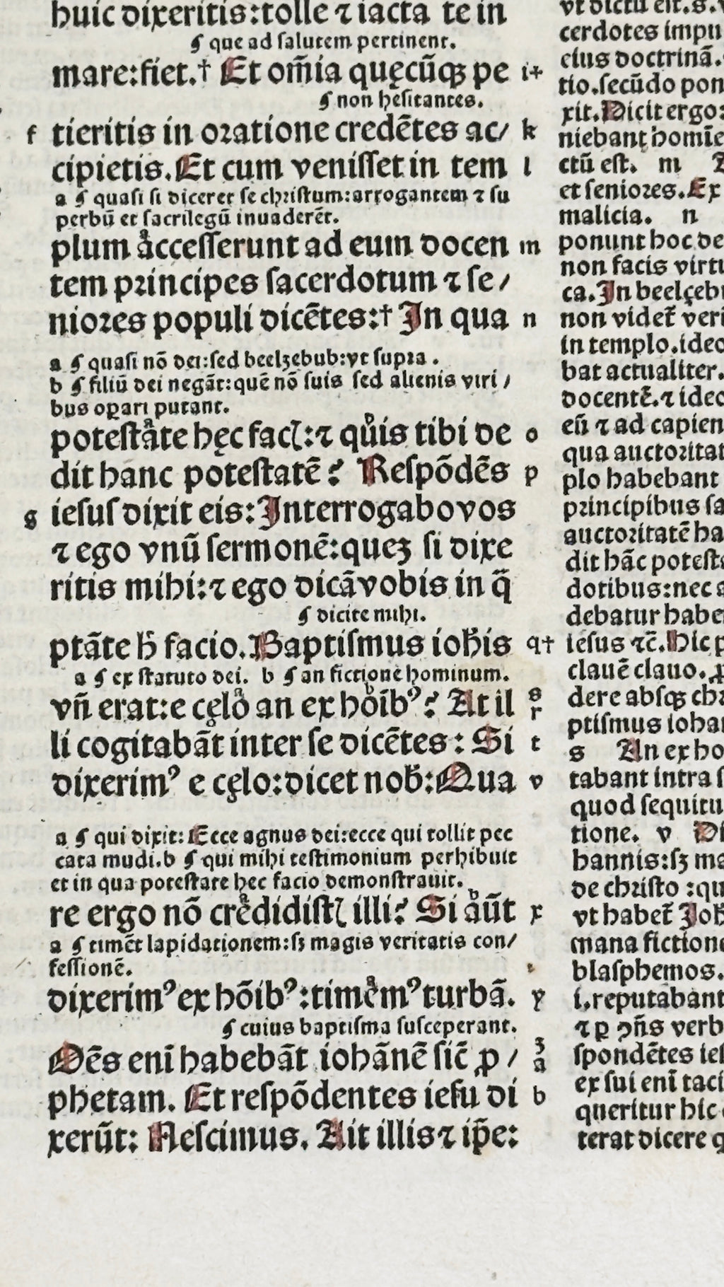 Hoja Incunable Biblia Latina 1498 – Nicolás de Lyra