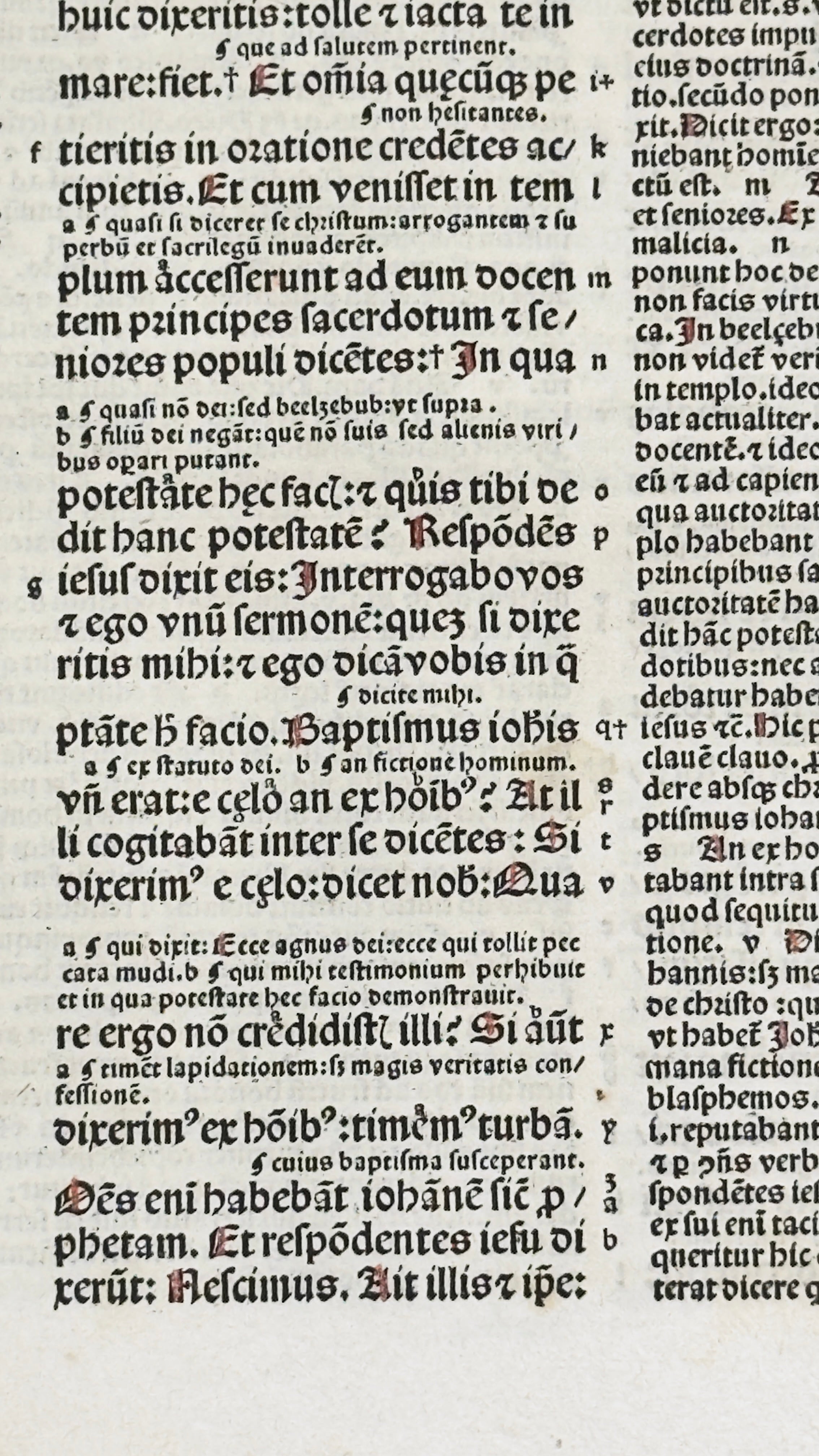 Hoja Incunable Biblia Latina 1498 – Nicolás de Lyra