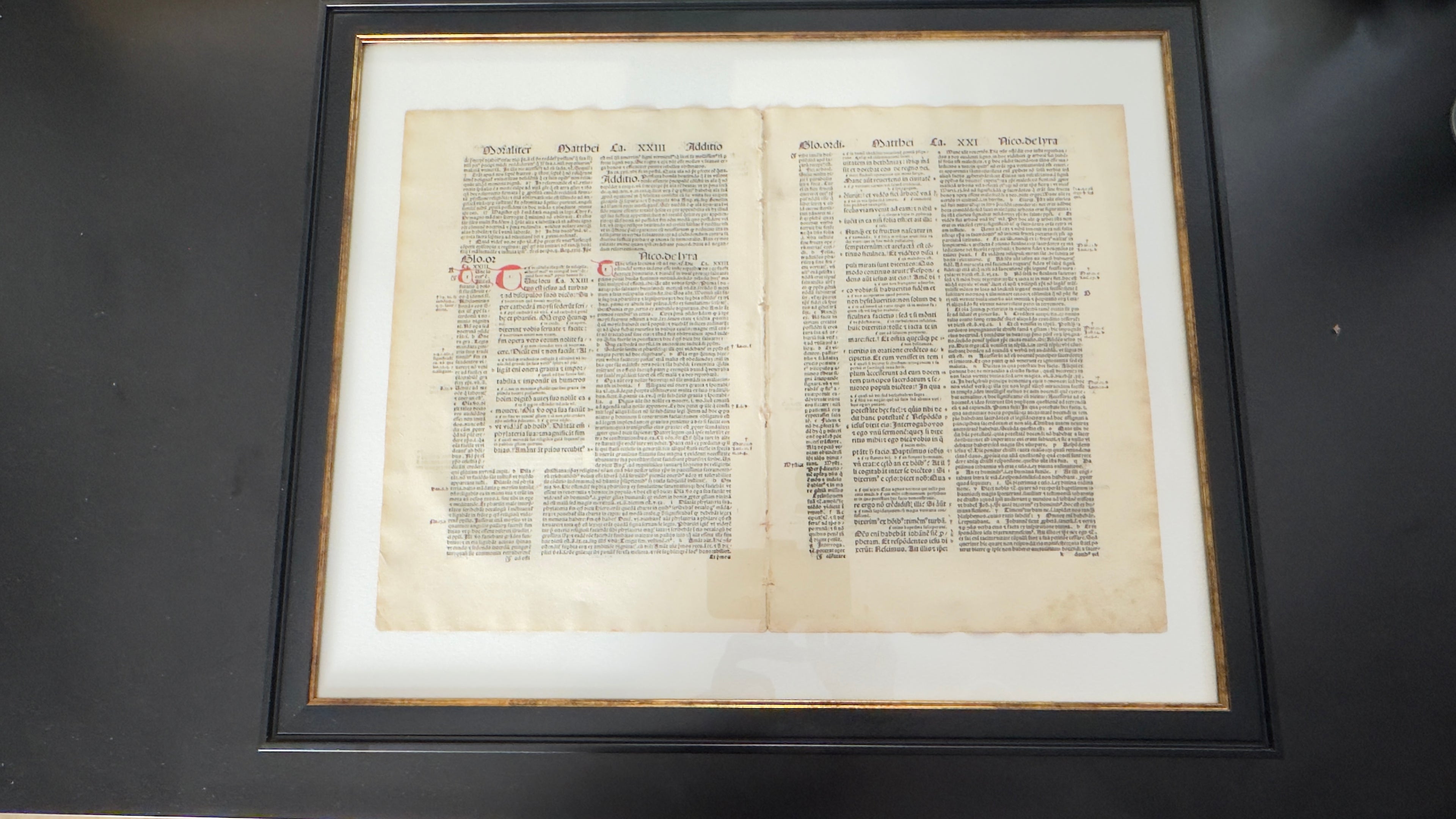 Hoja Incunable Biblia Latina 1498 – Nicolás de Lyra