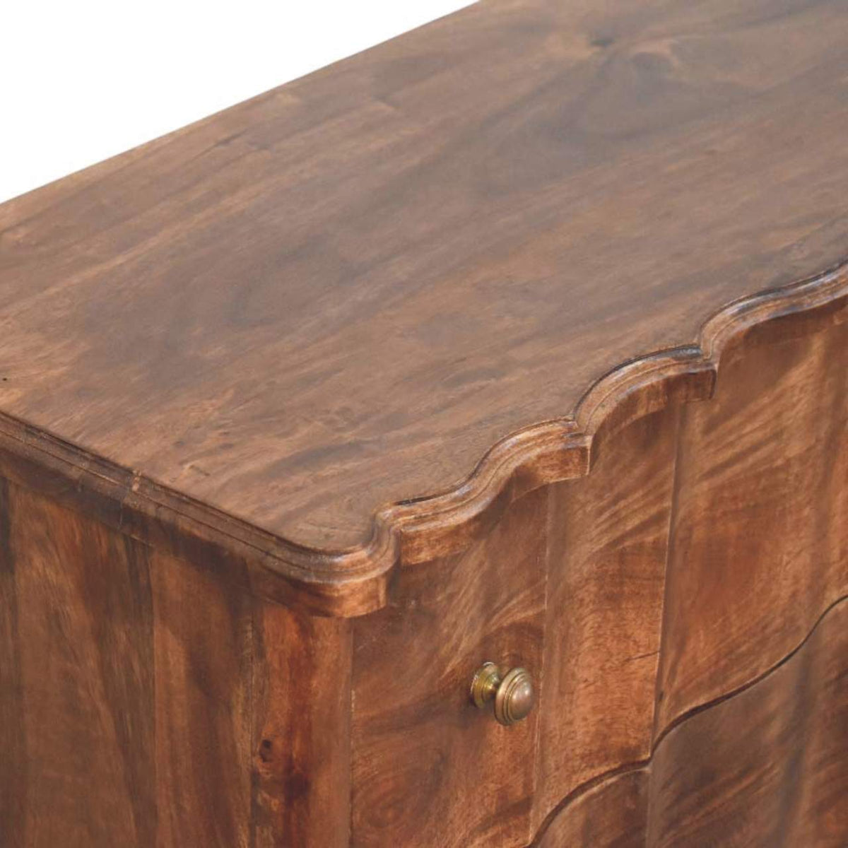 Cómoda Lume de madera maciza de mango – Elegancia en almendra tostada