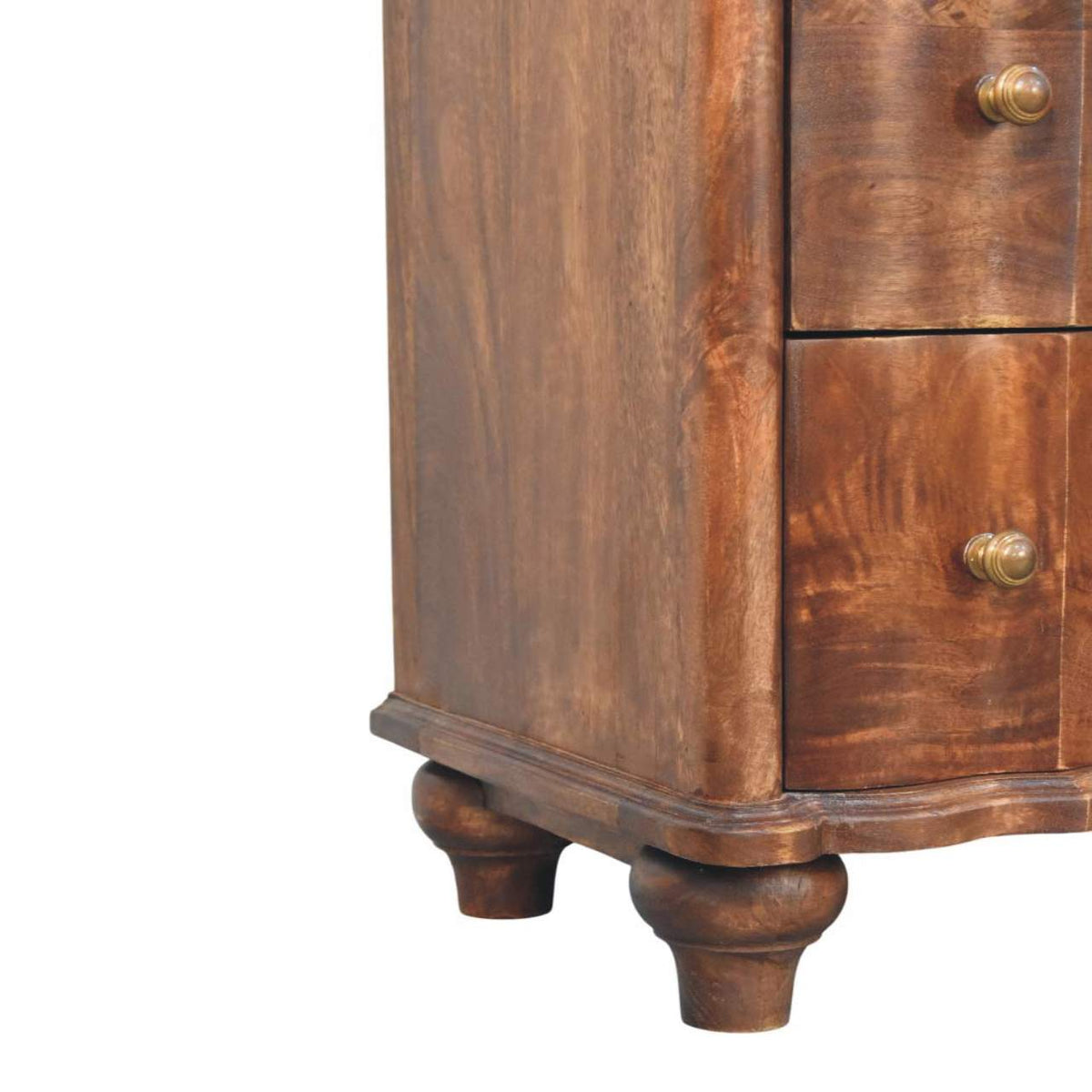 Cómoda Lume de madera maciza de mango – Elegancia en almendra tostada