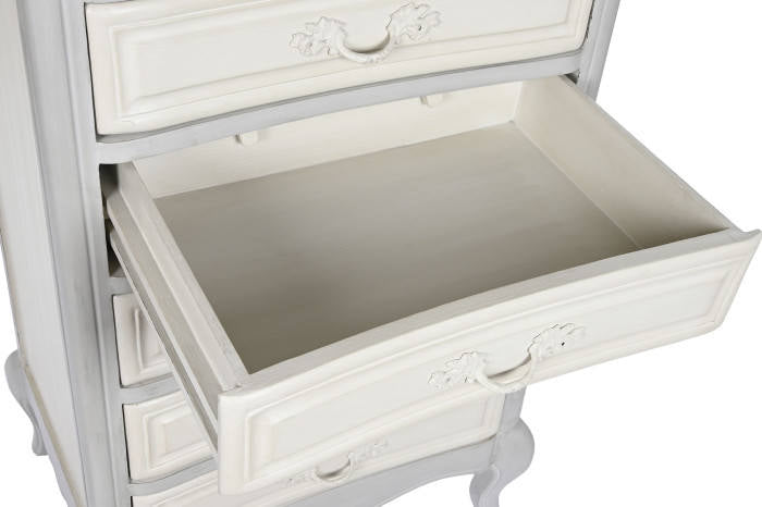 Chifonier de Madera de Mango Gris con 5 Cajones
