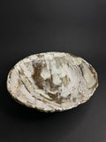 White Rustic Enamel Sculptural Plate by Oleksandr Barabanov and Halyna Kanyuka. Ukraine