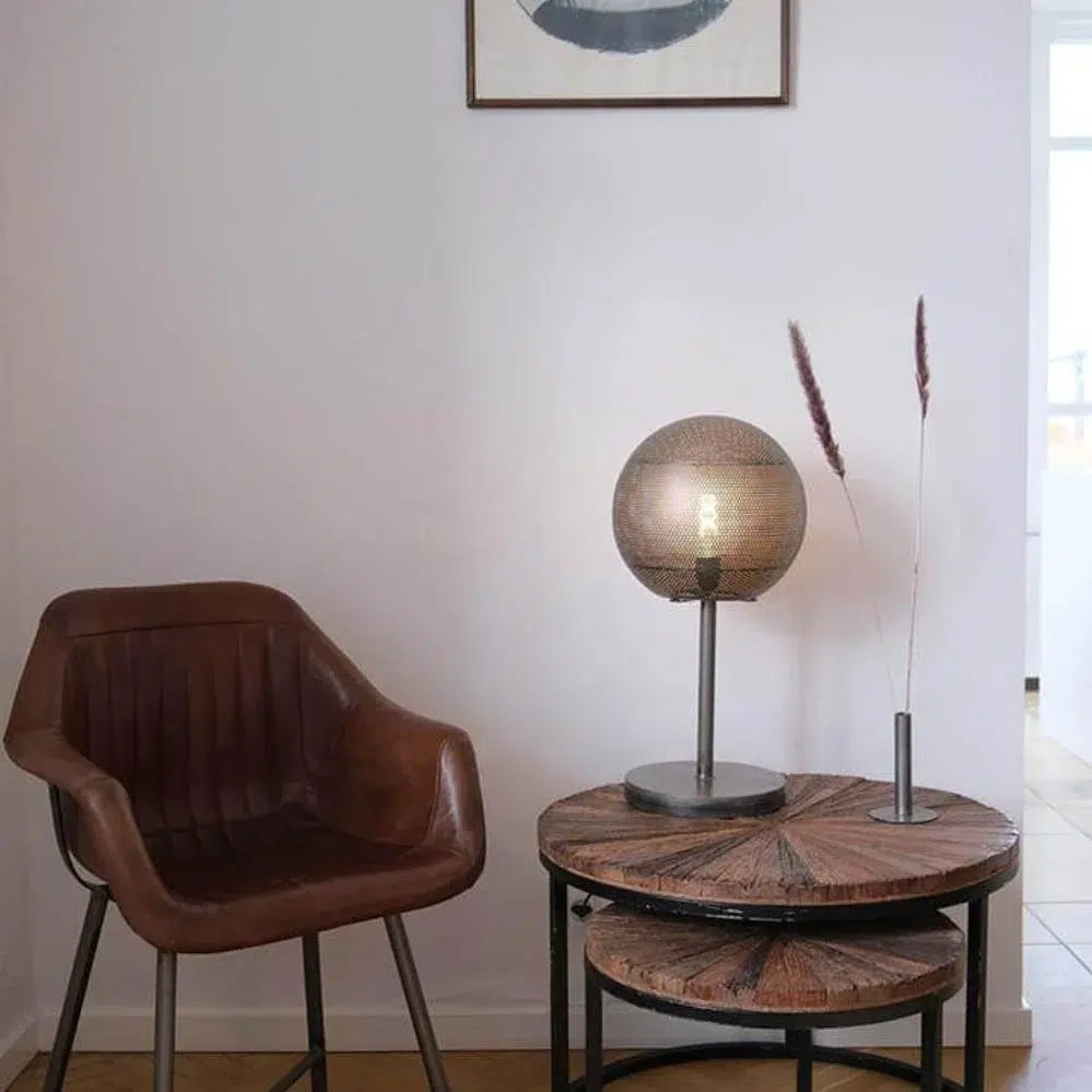 Mesas Nido de Madera Reciclada y Hierro – Set de Mesas Auxiliares Vintage de Estilo Industrial
