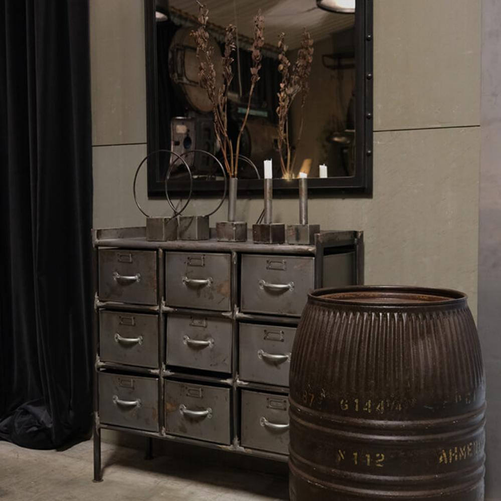 Saga Iron Dresser with 9 Drawers