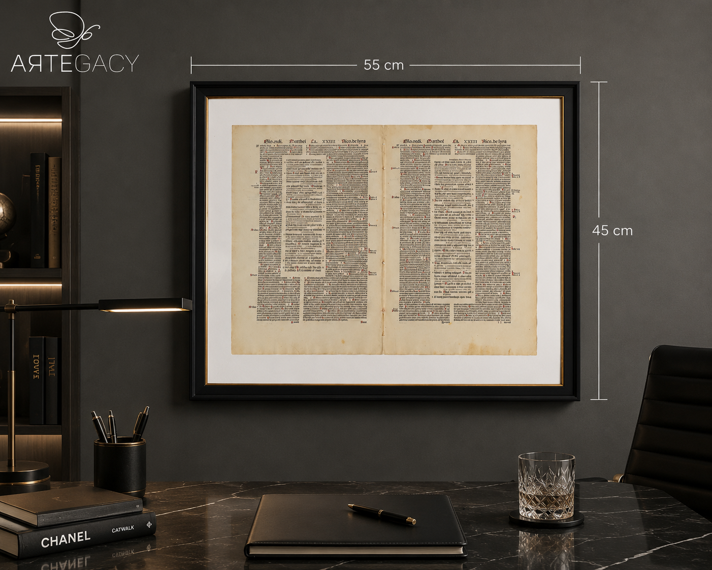 Hoja de Biblia Incunable de 1498 Nicolás de Lyra – Basilea Siglo XV