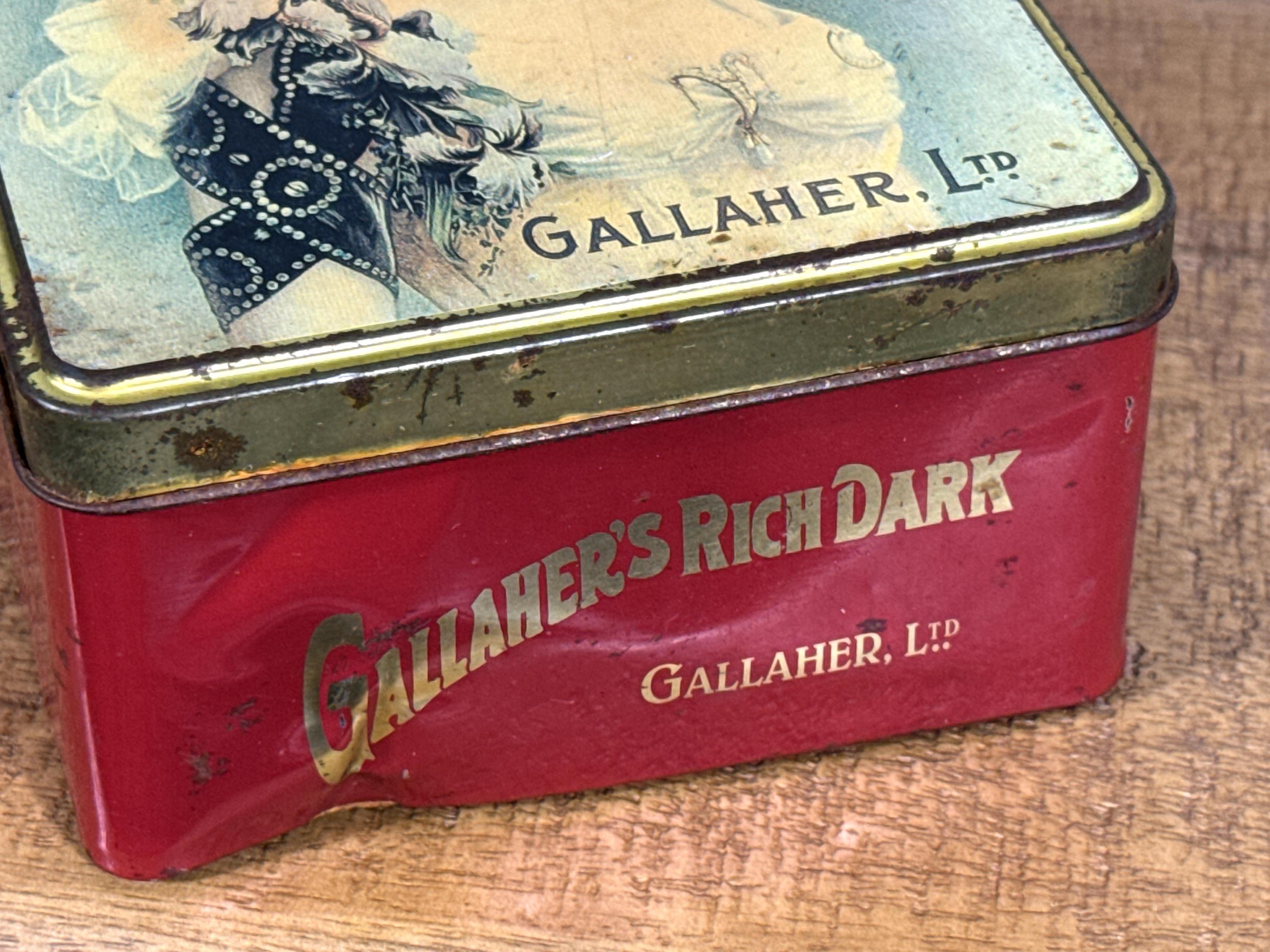 Lata Antigua de Tabaco Gallahers Honey Dew | Caja Publicitaria Inglesa Art Nouveau | Tobacciana Vintage Belle Époque