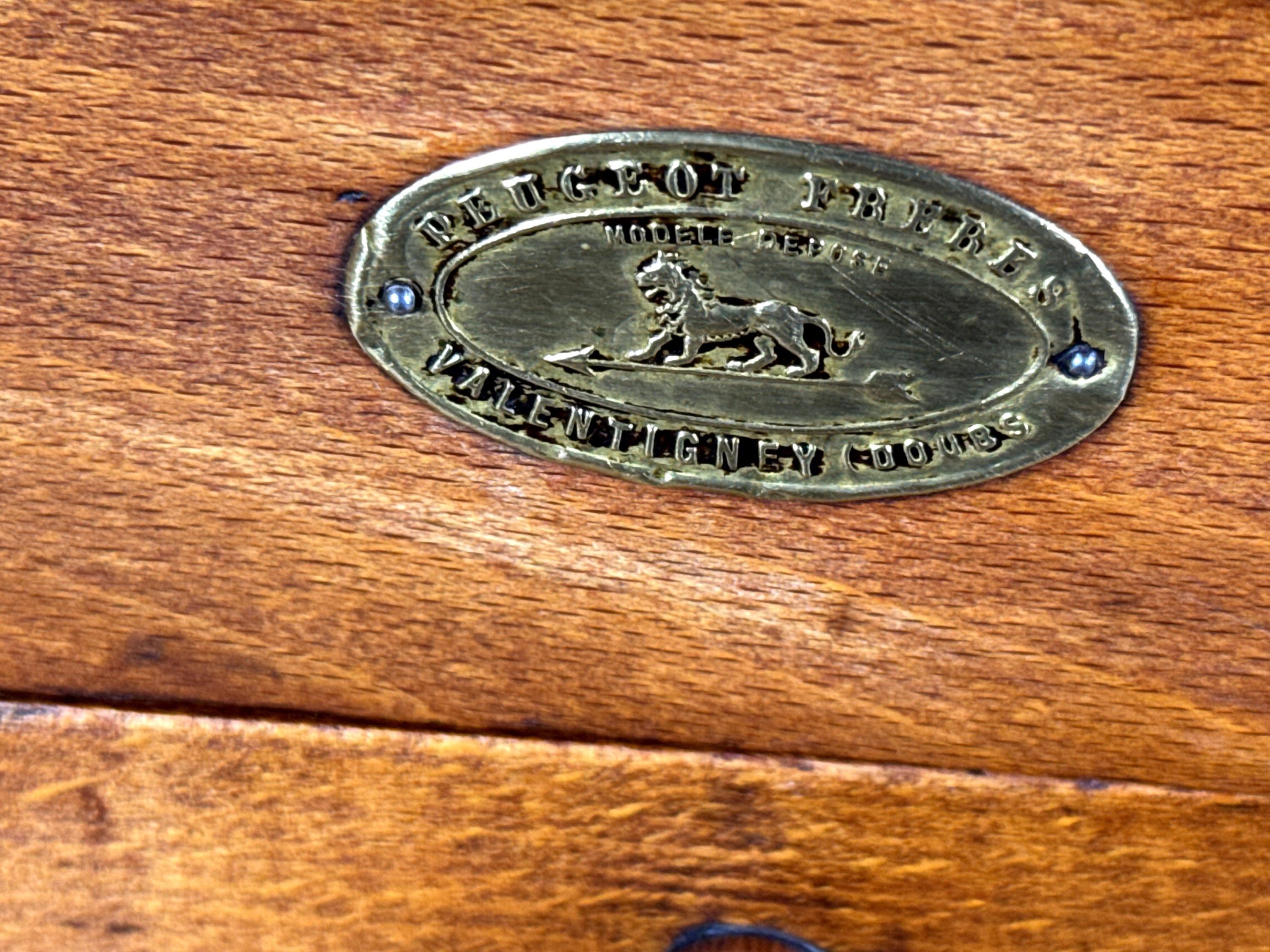 Molinillo de Café Antiguo Peugeot Frères Francia c.1900 | Grinder Vintage de Madera y Hierro | Decoración Farmhouse