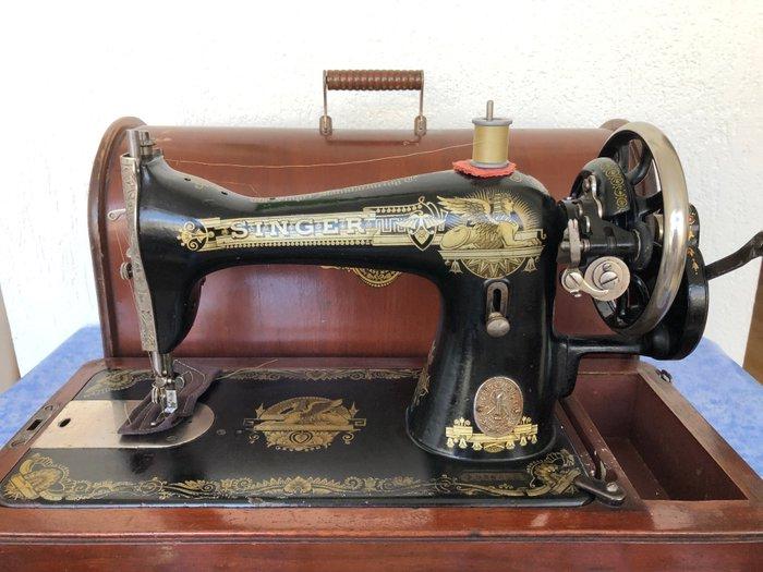 Máquina de Coser Antigua Singer 15K de 1920 | Sphinx Memphis | Estuche, Accesorios y Garantía Original de 1924