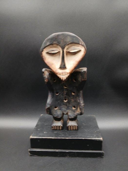Estatua Lega Bwami Auténtica | Escultura Africana del Congo Tallada a Mano | Arte Étnico en Madera | Pieza de Colección Vintage