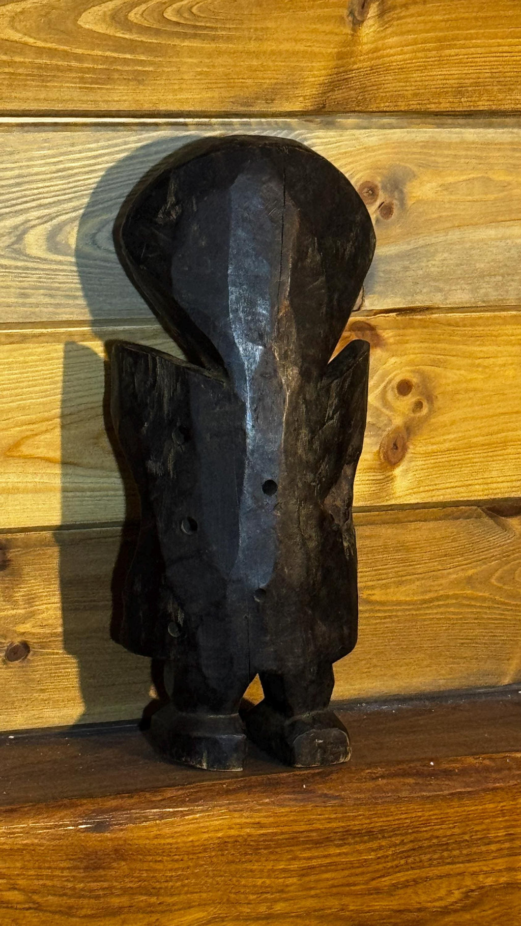 Estatua Lega Bwami Auténtica | Escultura Africana del Congo Tallada a Mano | Arte Étnico en Madera | Pieza de Colección Vintage