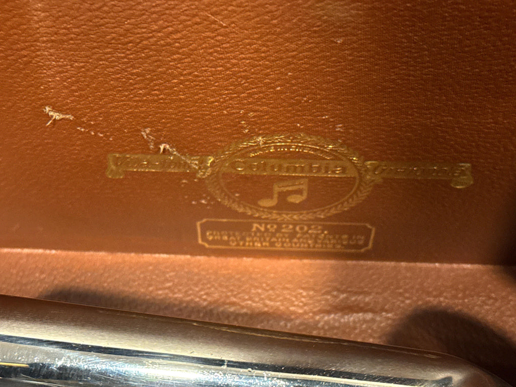 Gramófono Portátil Columbia Viva-tonal Nº 202 | Gramola Antigua Inglesa c.1930 | Reproductor 78 RPM de Cuerda | Made in England