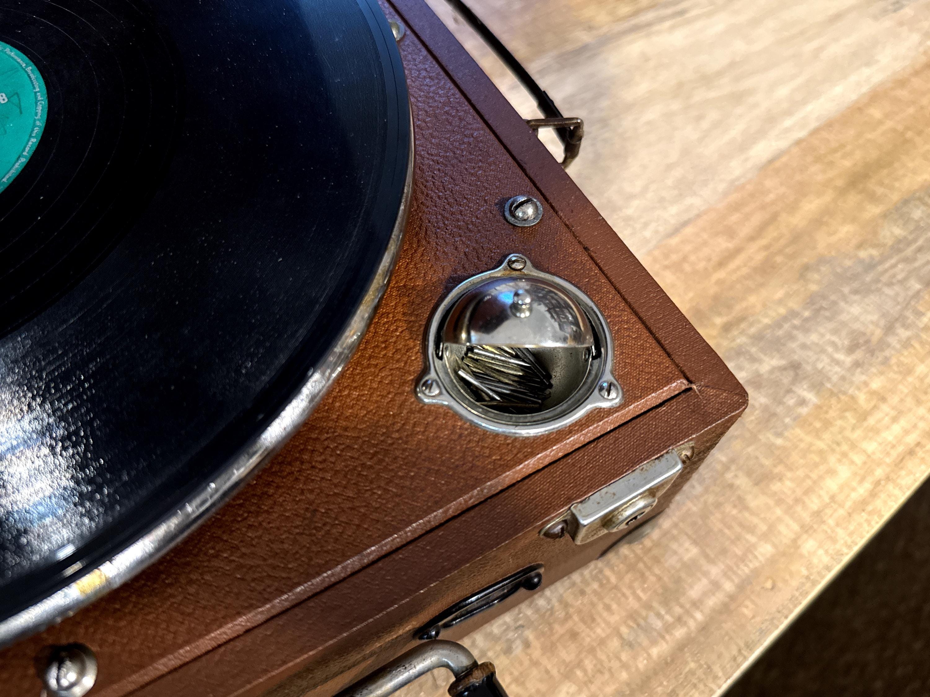 Gramófono Portátil Columbia Viva-tonal Nº 202 | Gramola Antigua Inglesa c.1930 | Reproductor 78 RPM de Cuerda | Made in England